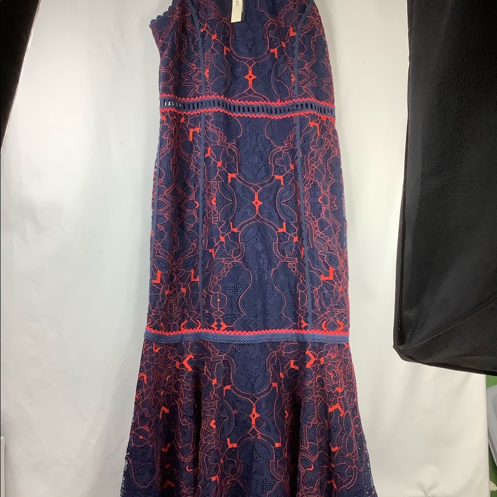 Jonathan Simkai Formal Lace Ruffled Hem Dress - Picture 3 of 5